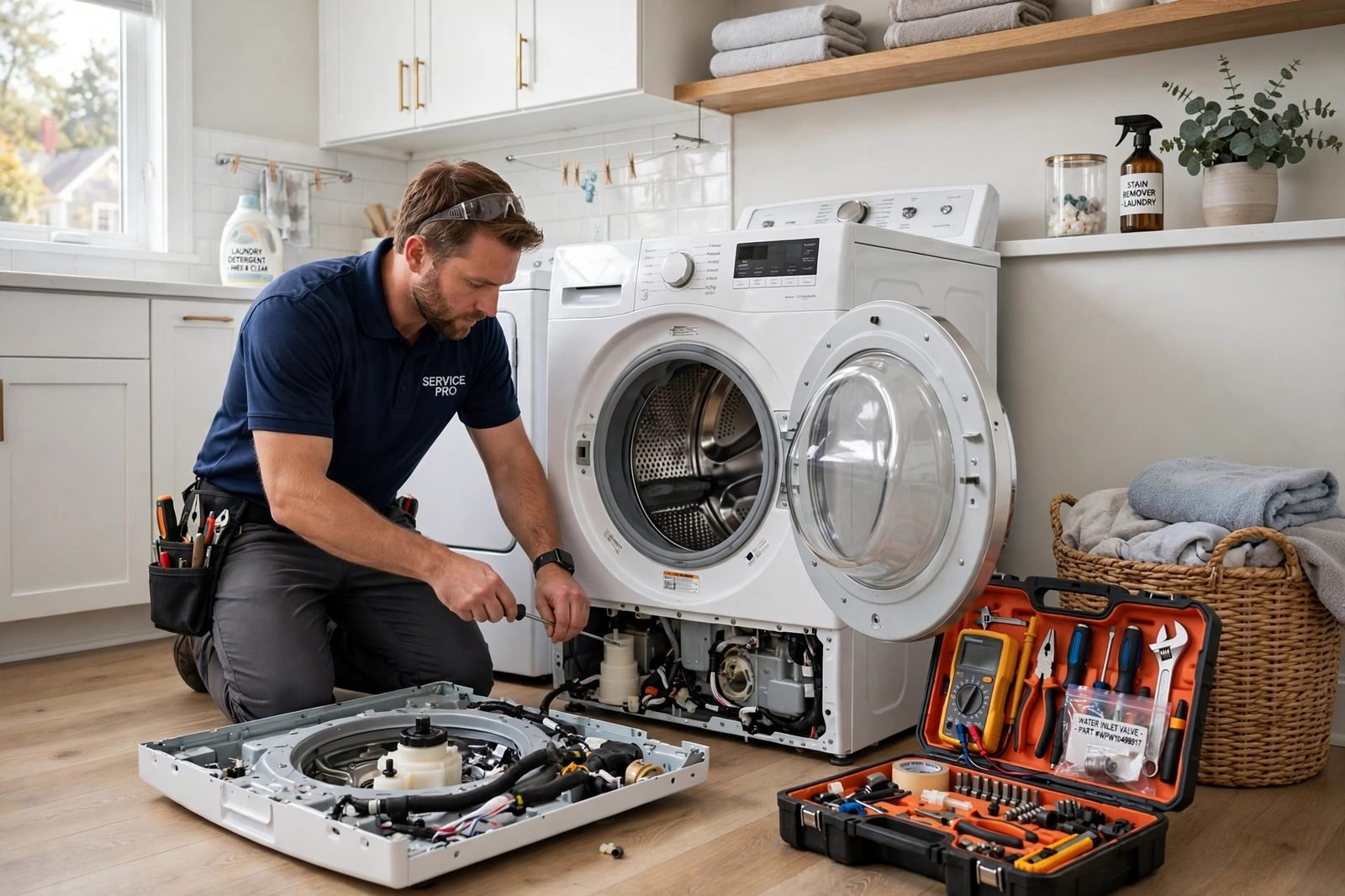 Nest Appliance Repair technician repairing a washing machine